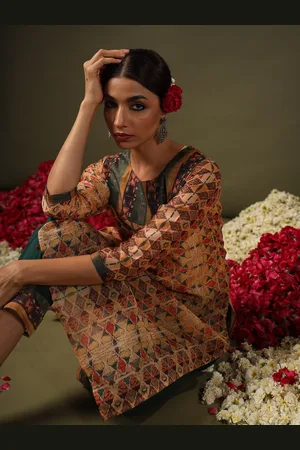 anayna Printed Regular Kurta with Trousers