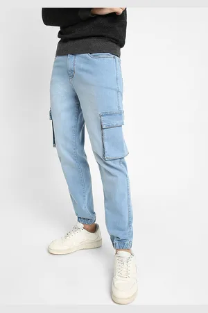 Dennis Lingo Men Clean Look Light Fade Stretchable Denim Jogger