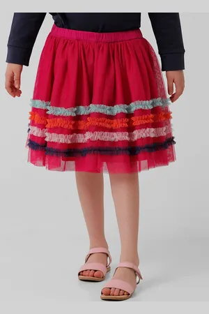 KATE & OSCAR Girls Self-Design Knee-Length Flared Skirt