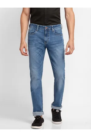 SPYKAR Men Comfort Straight Fit Light Fade Stretchable Jeans