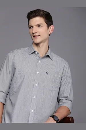 Allen Solly Pure Cotton Self Striped Sport Fit Casual Shirt