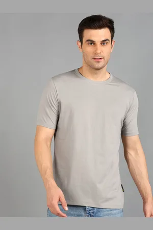 KAEZRI Round Neck Cotton Slim Fit T-shirt