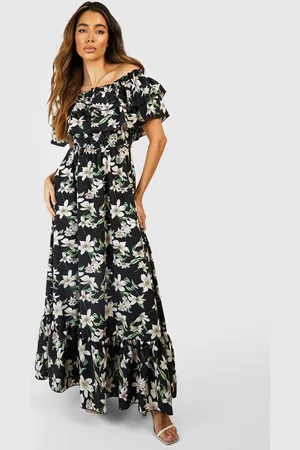 Boohoo Floral Print Maxi Dress