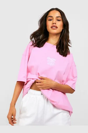 Boohoo Printed Drop-Shoulder Oversized Cotton T-shirt