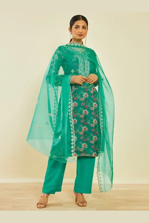 Buy Fuchsia Silk Blend Dress-Materials - Soch USA & WorldwideOnline