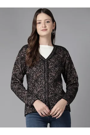 Cayman Women Self Design Woollen Cardigan