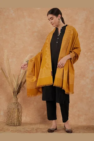 Sangria Woven Design Winter Pashmina Shawl