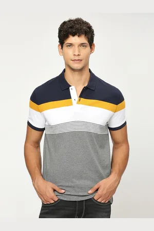 Pepe Jeans Colourblocked Polo Collar Pure Cotton T-shirt
