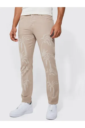 Boohoo Slim Fit Printed Jeans