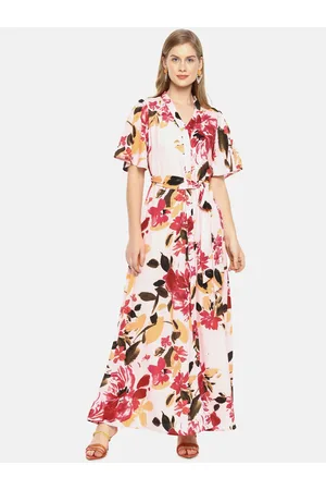 Campus Peach-Coloured Maxi Dress