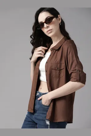 Roadster The Lifestyle Co. Flap Pocket Detailed Roll-Up Sleeves Casual Shirt