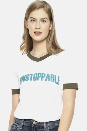 Campus White Regular Cotton Top