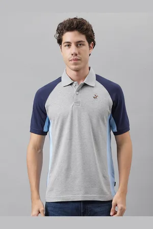 Beverly Hills Polo Club Colourblocked Polo Collar Raglan Sleeves T-shirt