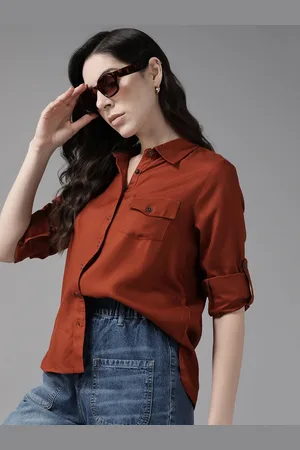 Roadster The Lifestyle Co. Flap Pocket Detailed Roll-Up Sleeves Casual Shirt