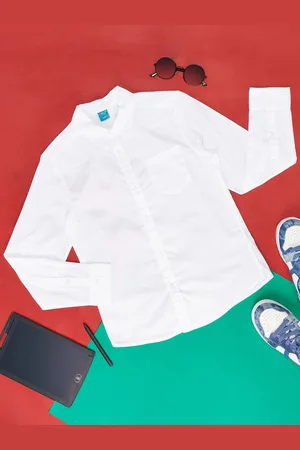 Pantaloons Boys White Opaque Casual Shirt