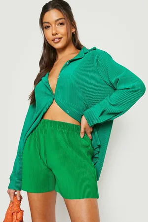 Boohoo Women Plisse Regular Shorts
