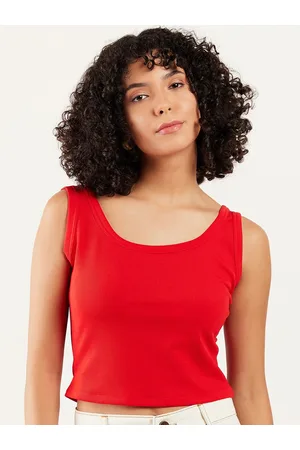 ATHENA Scoop Neck Crop Tank Top