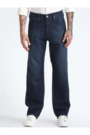 Flying Machine Men Relaxed Fit High-Rise Light Fade Clean Look Stretchable Jeans