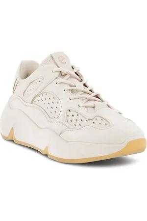 Ecco Women Upgrades Limestone Leather Regular Sneakers