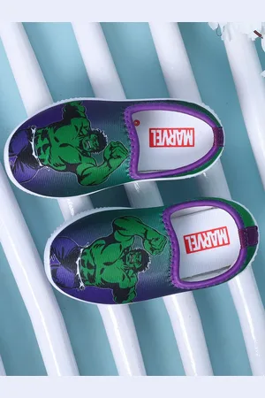 Kidsville Boys Hulk Printed Textile Slip-On Sneakers