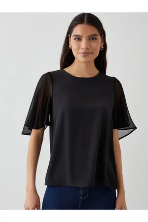 Dorothy Perkins Chiffon Flared Sleeve Top