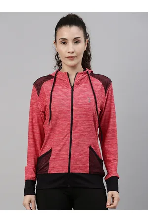 Campus Women Red Windcheater Training or Gym Sporty Jacket