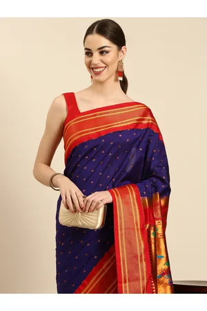 Varkala Silk Sarees Ethnic Motifs Zari Silk Blend Paithani Saree