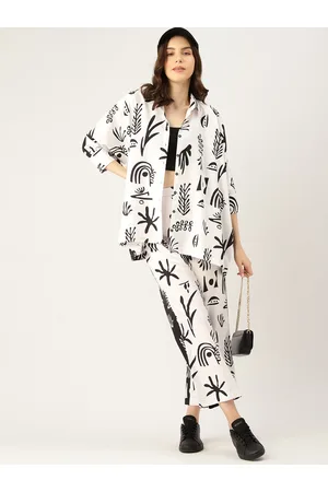 DressBerry Women Printed Shirt with Trousers