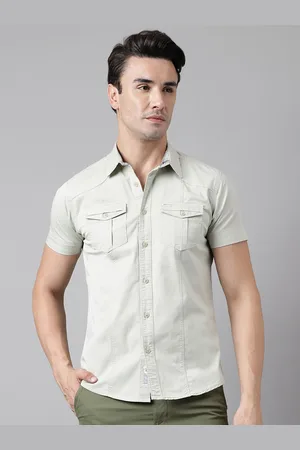 Woodland Men Beige Opaque Casual Shirt