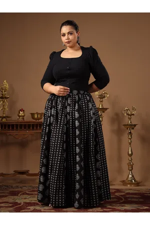 anayna Floral Printed Flared Maxi Skirt