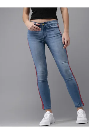 Campus Women Blue Smart Skinny Fit Light Fade Stretchable Jeans