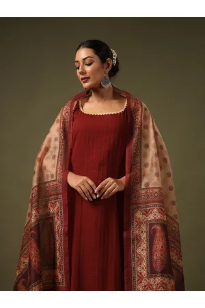 anayna Women Pure Cotton Kurta with Trousers & With Dupatta