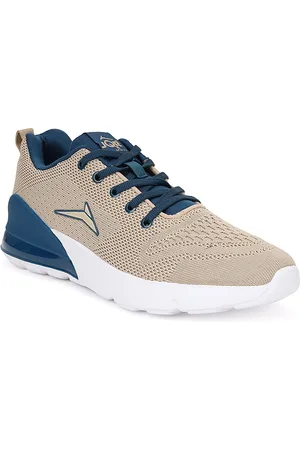 JQR Boy CHOCOLATE Beige Lace Up Road Running Shoes