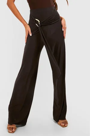 Boohoo Women Wide Leg High-Rise Trousers
