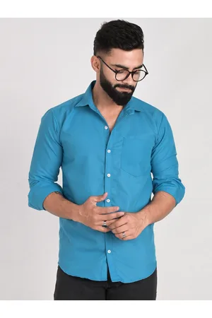FUBAR Slim Fit Spread Collar Long Sleeve Pocket Casual Shirt