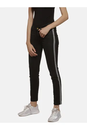 Campus Women Black Slim Fit Mid-Rise Clean Look Stretchable Jeans