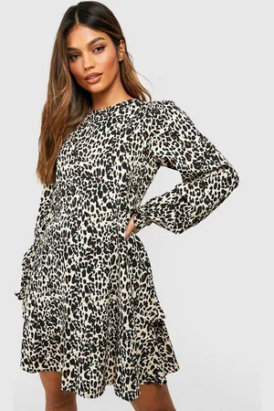 Boohoo Leopard Print Shift Dress