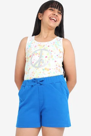 BONKIDS Girls Mid-Rise Skinny Fit Cotton Shorts