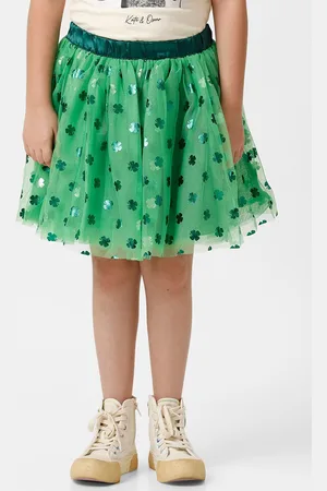 KATE & OSCAR Girls Embellished Flared Mini Skirt