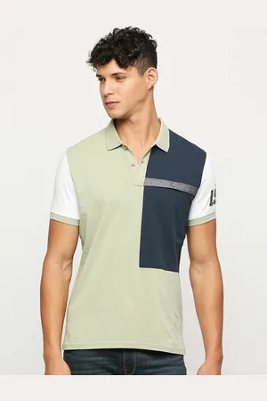 Pepe Jeans Colourblocked Polo Collar Pure Cotton T-shirt
