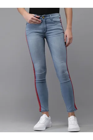 Campus Women Blue Smart Skinny Fit Light Fade Stretchable Jeans