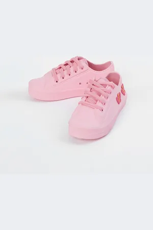 Max Collection Girls Butterfly Applique Comfort Insole Basics Sneakers
