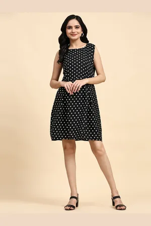 Rachna Polka Dot Printed A-Line Dress