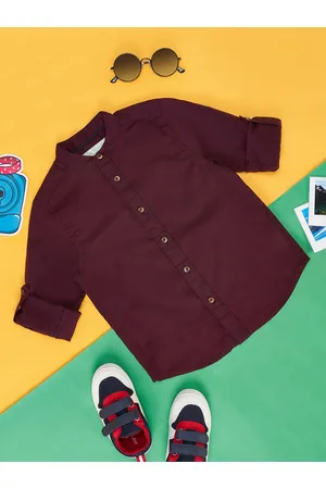 Pantaloons Boys Solid Regular Fit Cotton Casual Shirt