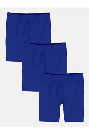 KiddoPanti Pack Of 3 Girls Mid-Rise Sports Shorts