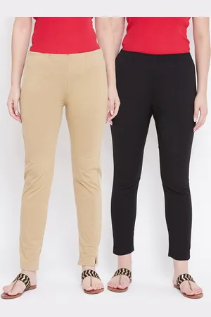 Castle Women Multicoloured Pack of 2 Regular Fit Solid Regular Trousers