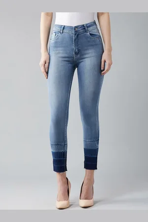 BAESD Women Skinny Fit High-Rise Light Fade Stretchable Jeans