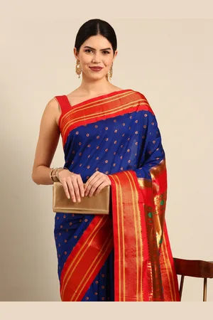 Varkala Silk Sarees Ethnic Motifs Zari Silk Blend Paithani Saree