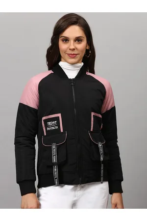 Campus Women Black Colourblocked Tailored Jacket