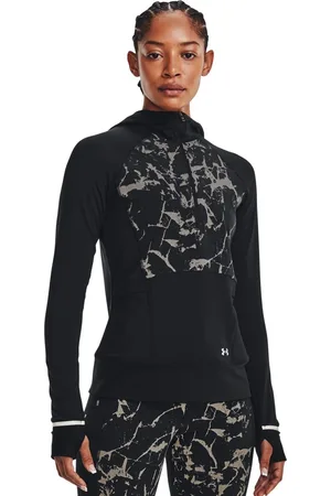 Under Armour Abstract Printed Outrun the Cold Hooded Half Zip Sweatshirts